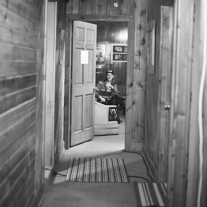 Long spacious hallway at studio in Nashville